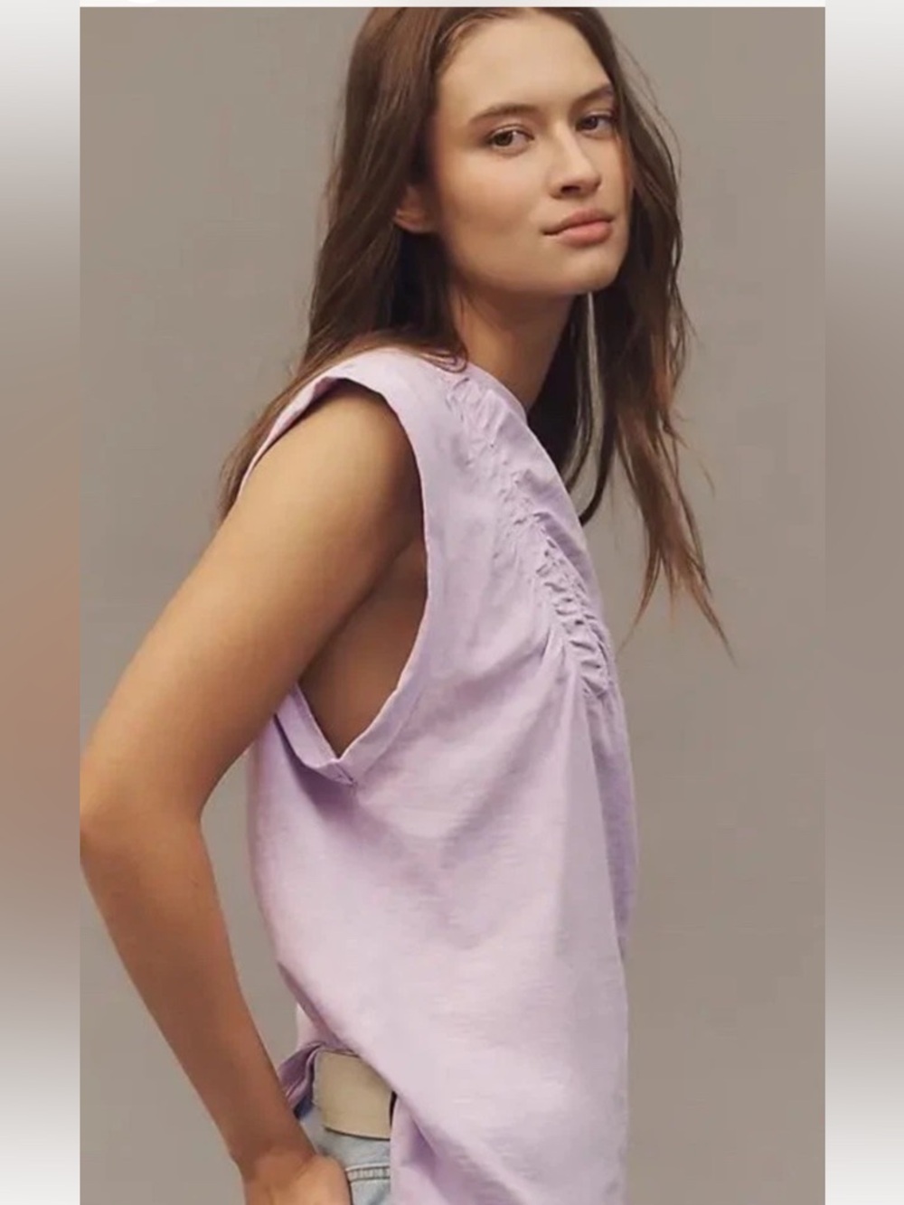 Pilcro Anthropologie Shirt Women’s Size Small Relaxed Ruched Muscle Tee